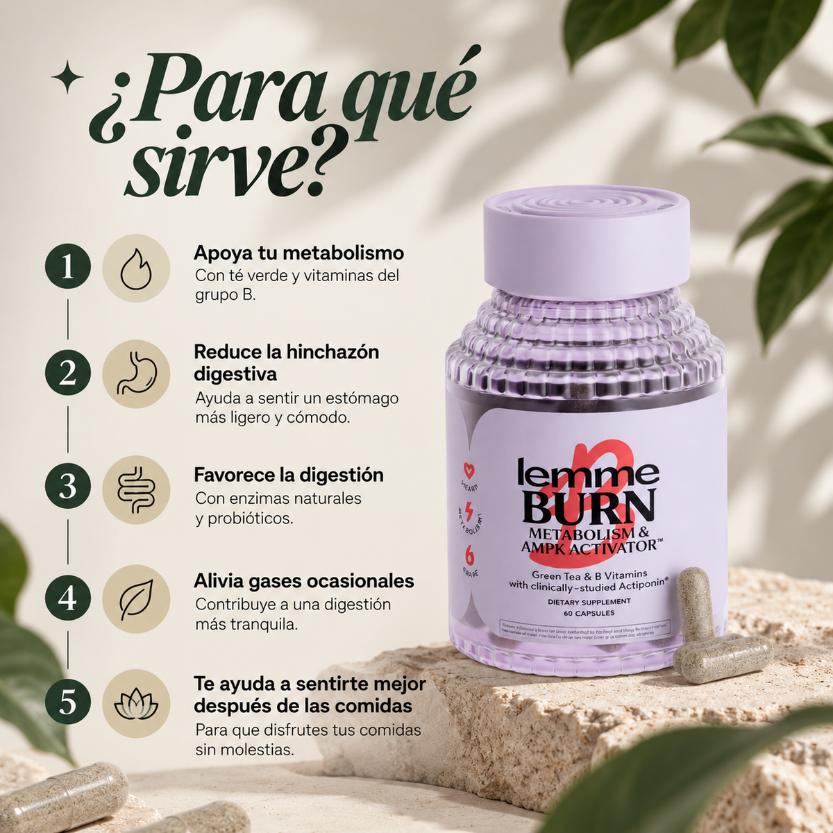Lemme Burn Activador de Metabolismo 60 Cápsulas | Orola